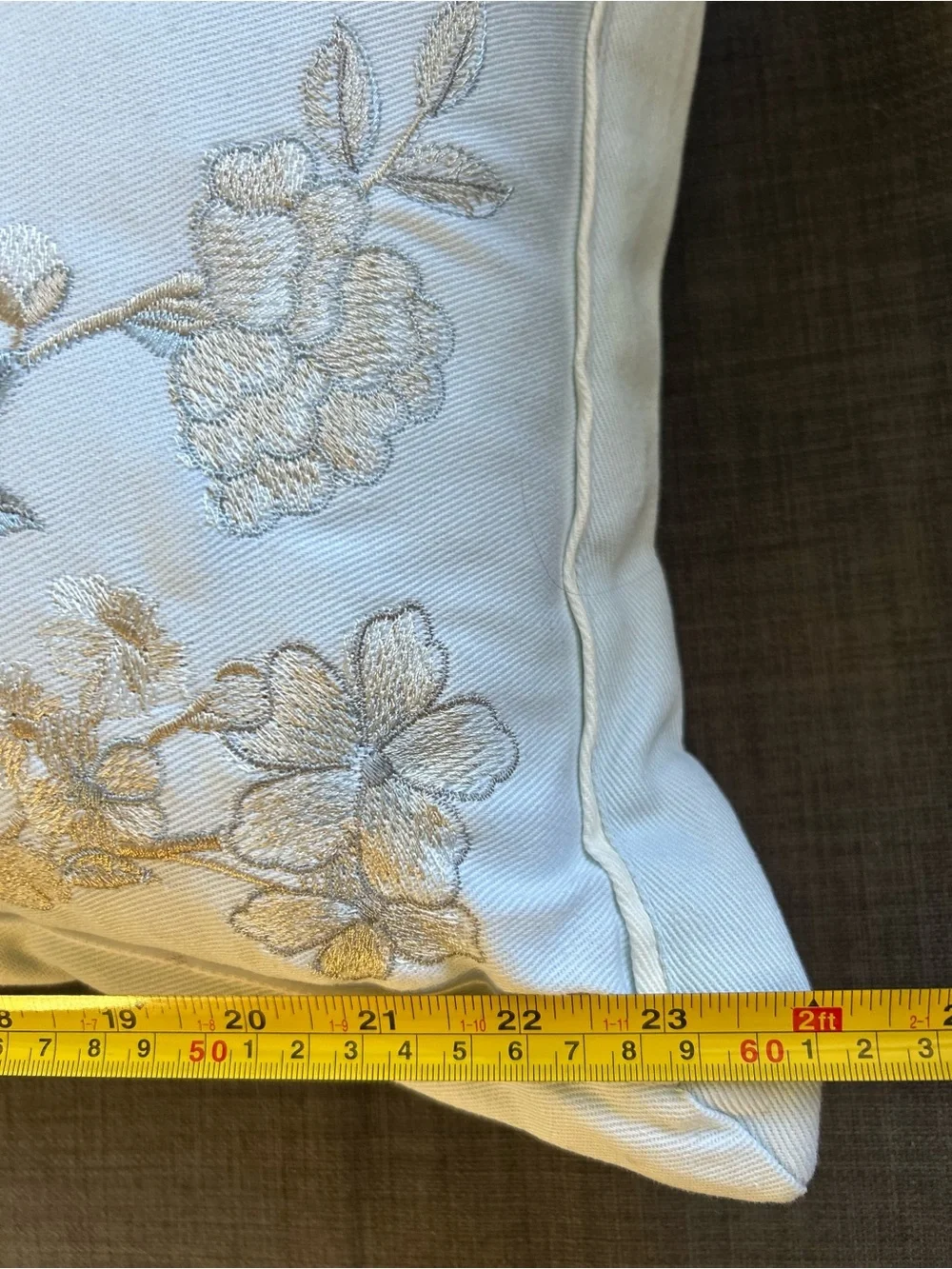 WAMSUTTA Chinoiserie Bird & Blossom Embroidered Lumbar Feather Insert #0630266A